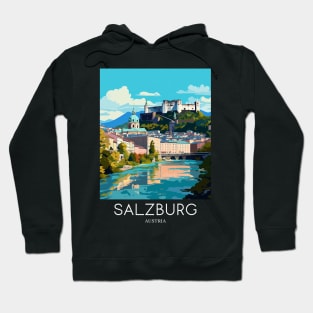 A Pop Art Travel Print of Salzburg - Austria Hoodie